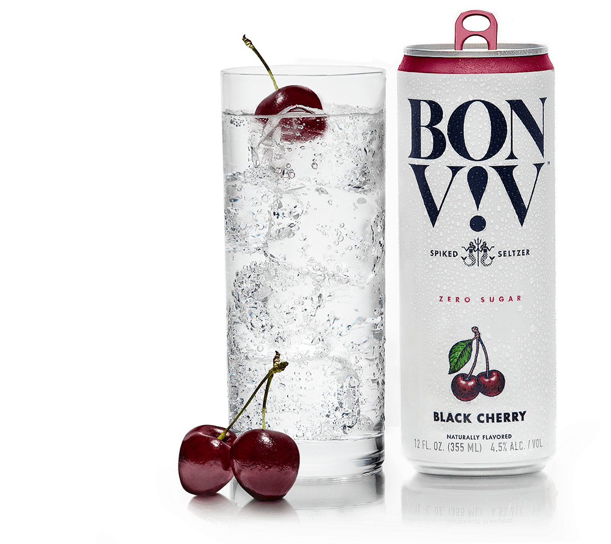 Bon & Viv Spiked Seltzer Black Cherry ABV 4.5% 6 Pack