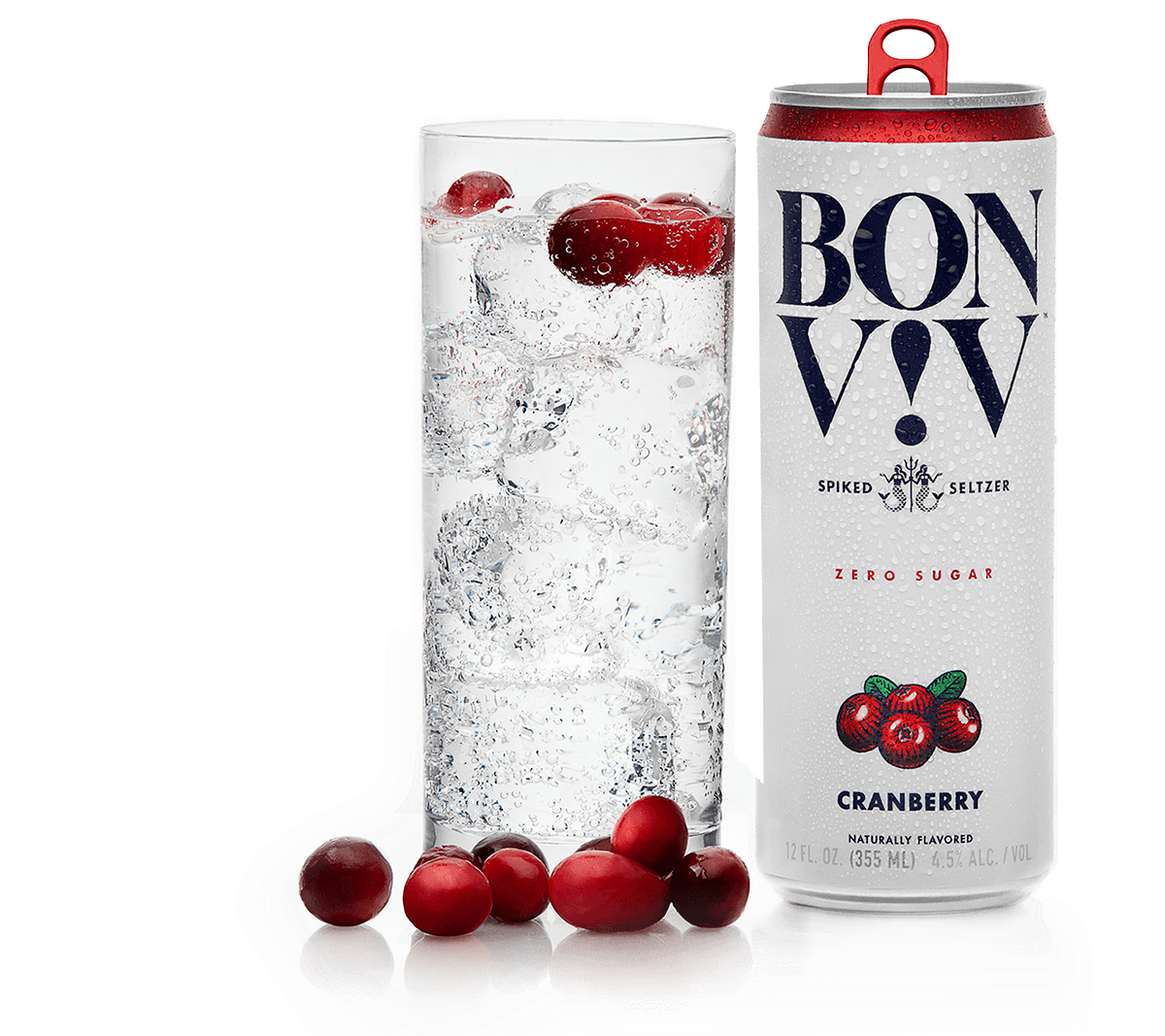Bon & Viv Spiked Seltzer Cranberry ABV 4.5% 6 Pack