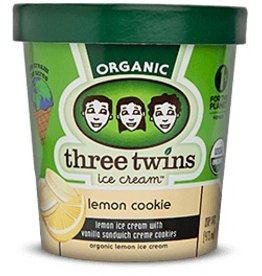 Three Twins Organic Lemon Cookie Ice Cream 1 Pt
