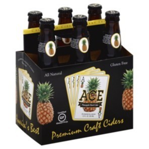 ACE Premium Gluten Free Pineapple Craft Cider ABV: 5% 6 Pack