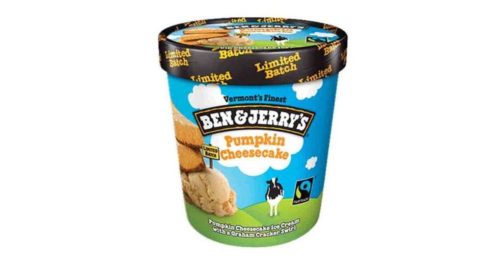 Ben & Jerry's Pumpkin Cheesecake Ice Cream 1 Pt