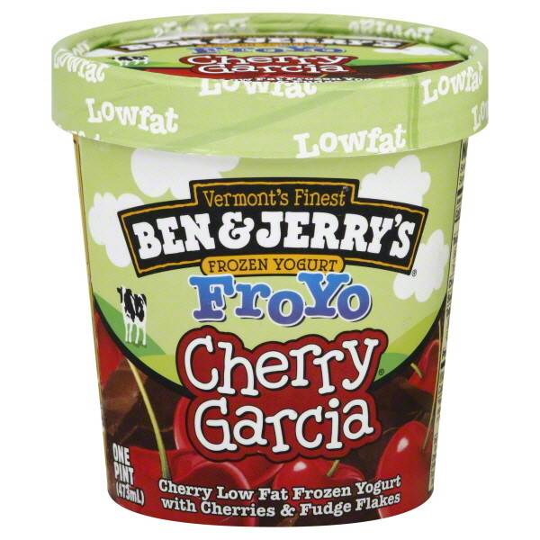 Ben & Jerry's Cherry Garcia Frozen Yogurt FroYo 1 Pt