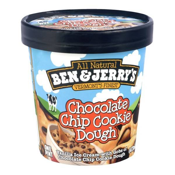 Ben & Jerry's Chocolate Chip Cookie Dough Ice Cream 1 Pt