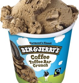 Ben & Jerry's Coffee Toffee Bar Crunch Ice Cream 1 Pt