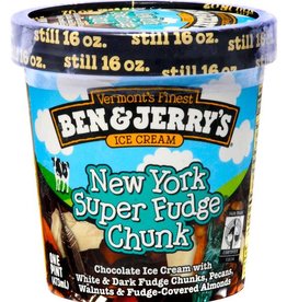 Ben & Jerry's New York Super Fudge Chunk Ice Cream 1 Pt