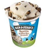 Ben & Jerry's Vanilla Toffee Bar Crunch Ice Cream 1 Pt