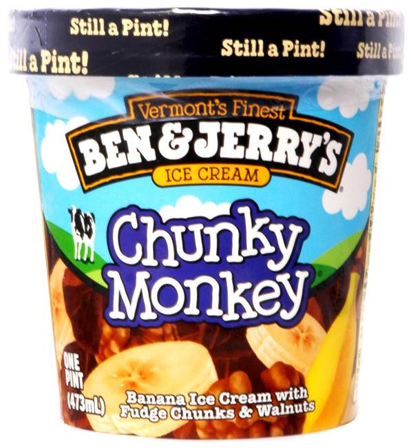 Ben Jerry's Chunky Monkey Ice Cream 1 Pint