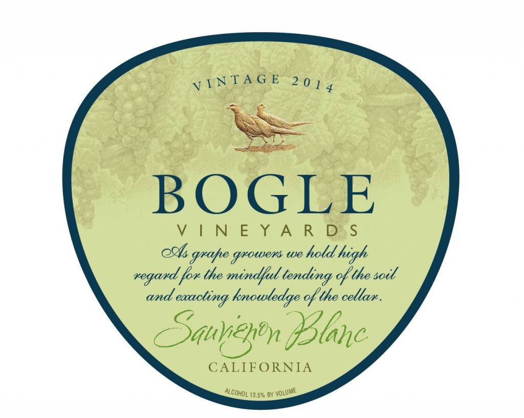 Bogle Sauvignon Blanc 2016 ABV: 13.5%  750 mL