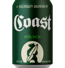 Calicraft Brewing Co. Cali Coast Kolsch Style Ale ABV: 5.2%  6 Pack Can