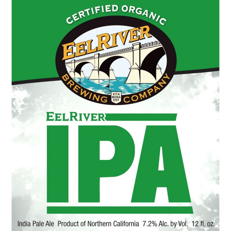 Eel River Brewing Co Organic IPA ABV: 7.2% 6 Pack