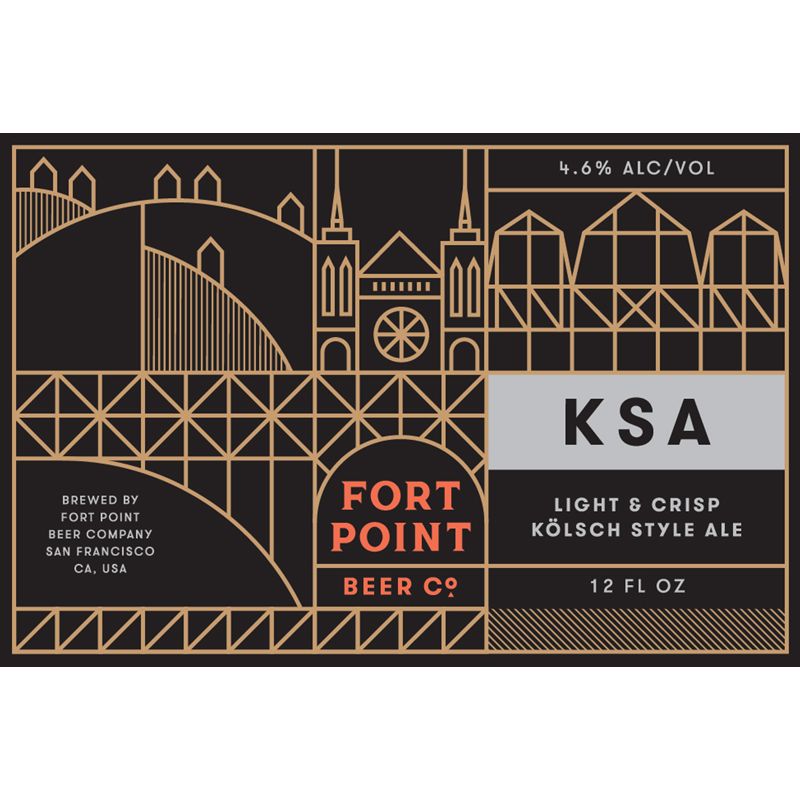 Fort Point Beer Co. KSA ABV: 4.6%  6 Pack