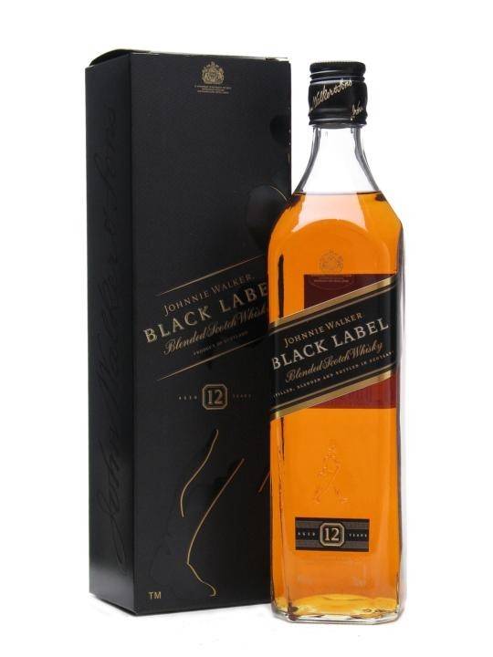 Johnnie Walker Black Label 12 Year Old Blended Scotch Whisky ABV: 80 750 ML