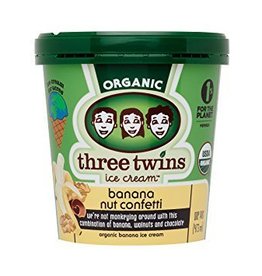 Three Twins Organic Banana Nut Confetti Ice Cream 1 pt