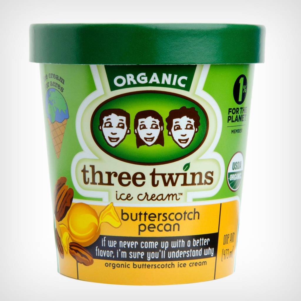 Three Twins Organic Butterscotch Pecan Ice Cream