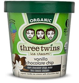 Three Twins Organic Vanilla Chocolate Chip Ice Cream 1 pt