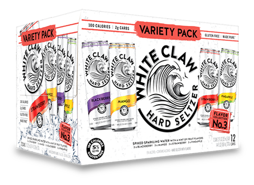 White Claw Seltzer Variety Pack No 3 Spiked Sparkling ABV 5% 12 Pack Can