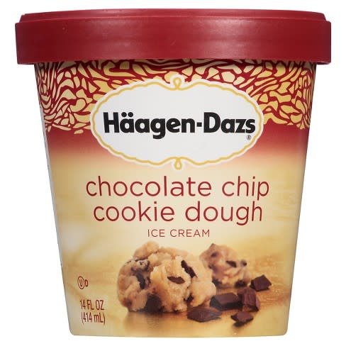 Haagen Dazs Chocolate Chip Cookie Dough Ice Cream 1 pt
