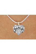 Dance Crystal Heart Charm & Necklace