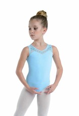 Danshuz Sheer Back Flocked Leotard