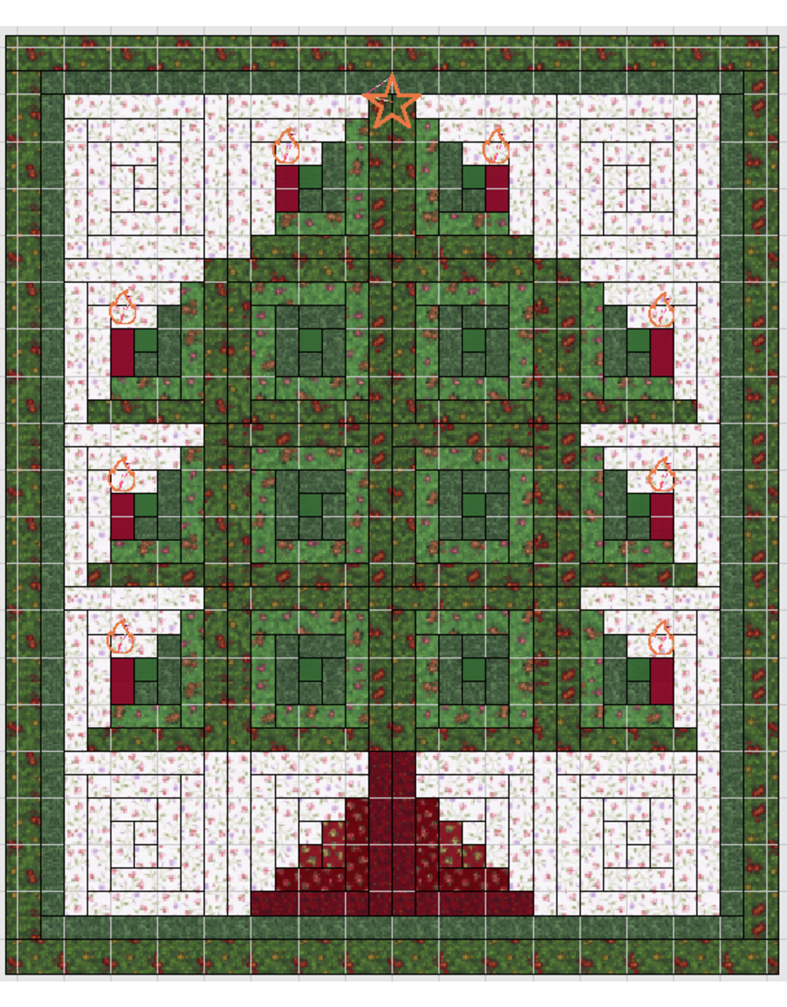 Candlelight Christmas Wall Hanging Pattern