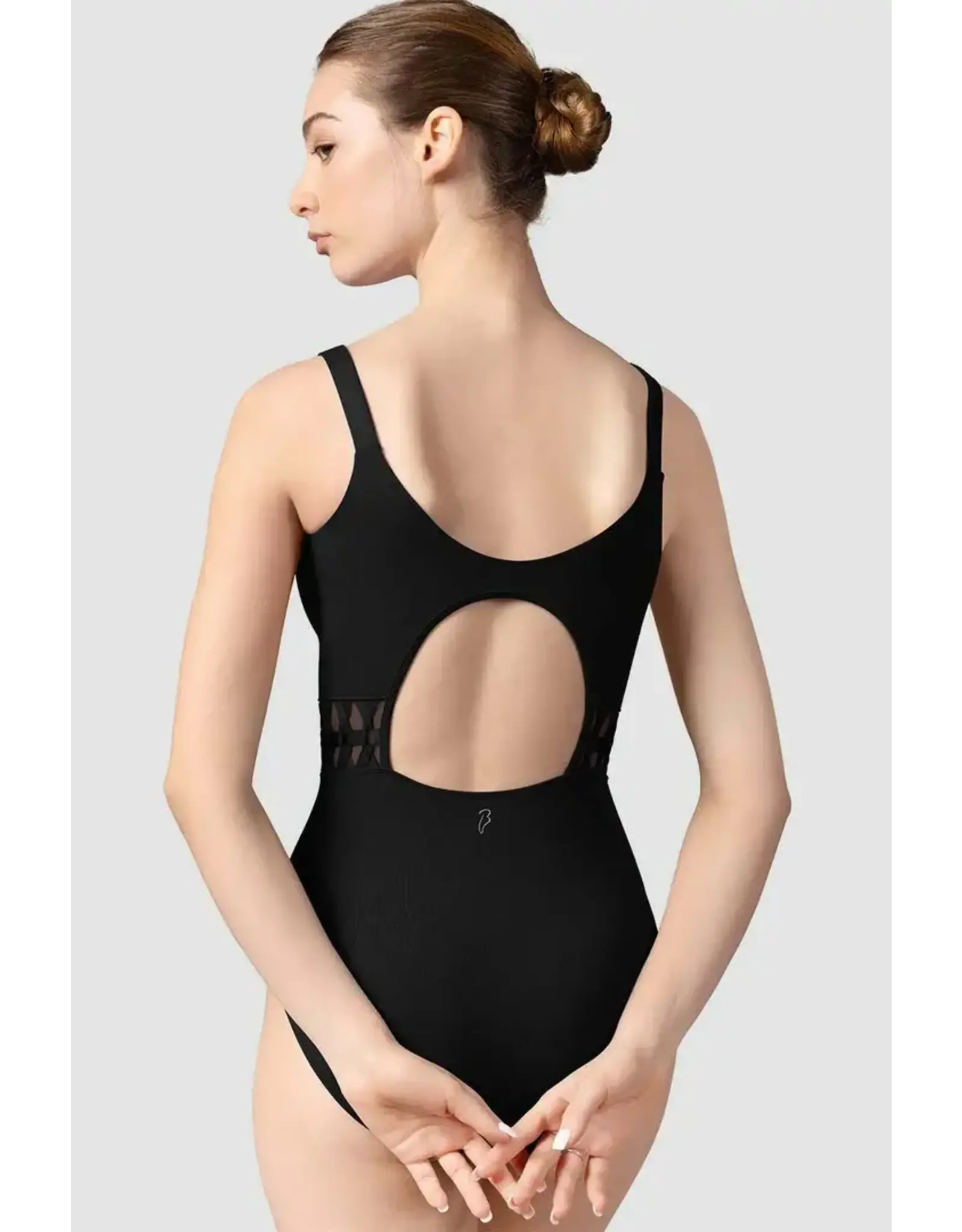 Wide Strap Weave Waist Leotard