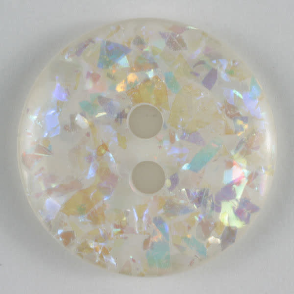 Rainbow Glitter Flower Buttons 3/4 inch/19mm
