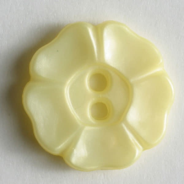 Dill Buttons 190762 Yellow Petal Button 13mm