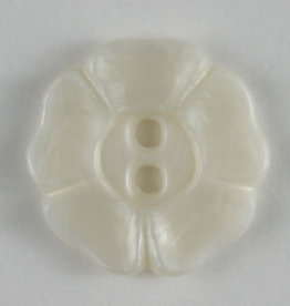 Dill Buttons 190743 White Petal Button 13mm