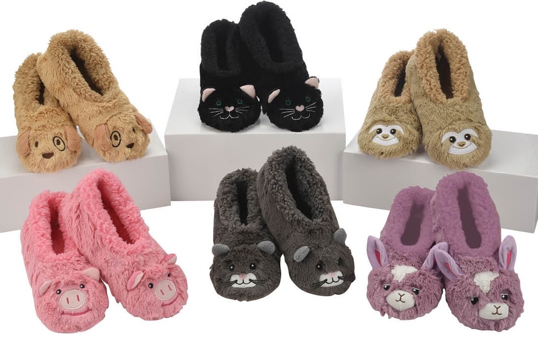 Snoozies Adult Furry Foot Pals Snoozie Slippers