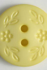 Dill Buttons 201366 Yellow Stamped Flower button 11 mm