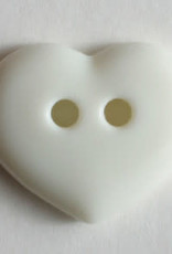 Dill Buttons 211452 White Heart button 15mm