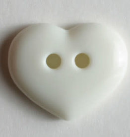Dill Buttons 211452 White Heart button 15mm