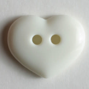 Dill Buttons 211452 White Heart button 15mm