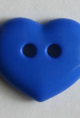 30 14mm Blue Heart Buttons Two Hole Plastic Buttons