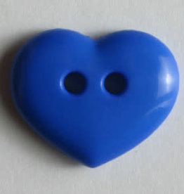 Dill Buttons 211453 Blue Heart button 15mm