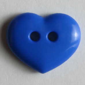 Dill Buttons 211453 Blue Heart button 15mm