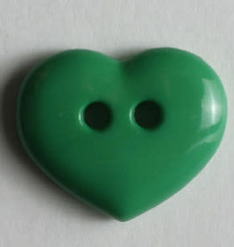 Dill Buttons 211454 Green Heart button 15mm