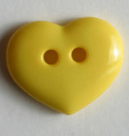 Dill Buttons 211456 Yellow Heart button 15mm