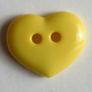 Dill Buttons 211456 Yellow Heart button 15mm