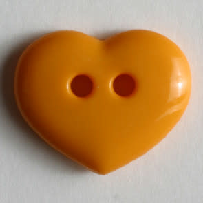 Dill Buttons 211457 Marigold Heart button 15mm