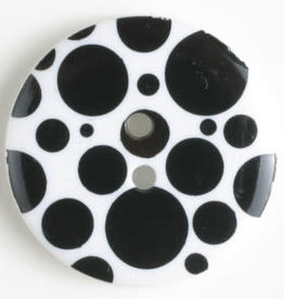 Dill Buttons Polka Dots 20 mm 310652 BLACK