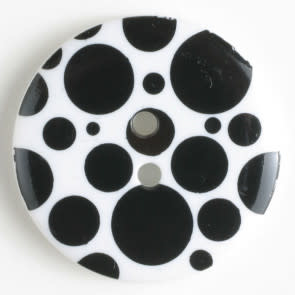 Dill Buttons Polka Dots 20 mm 310652 BLACK