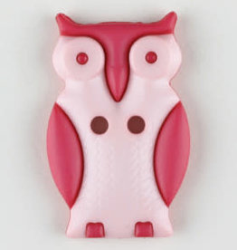 Dill Buttons 330801 Pink Owl Button 25mm