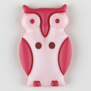 Dill Buttons 330801 Pink Owl Button 25mm