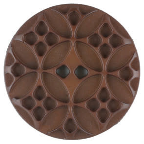 Dill Buttons 266703 Brown Embossed 20 mm