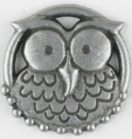 Dill Buttons 390302 Pewter Owl 25mm