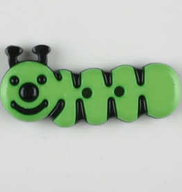 Dill Buttons 341119 Green Caterpillar 30mm