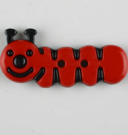 Dill Buttons 341121 Red Caterpillar 30mm