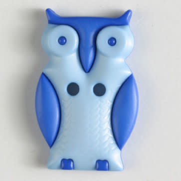Dill Buttons 330797 Blue Owl Button 25mm