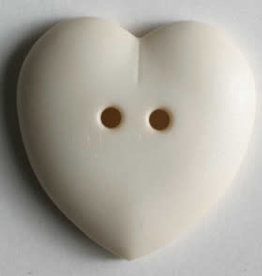 Dill Buttons 219111 Ivory Heart 15mm Button
